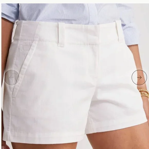 Vineyard Vines 3 1/2 Inch Herringbone Everyday Shorts in White - Picture 1 of 3